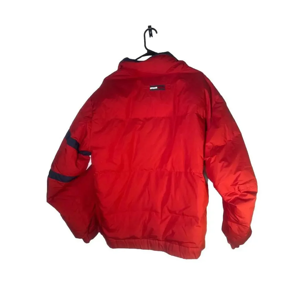 Vintage Y2K Tommy Hilfiger Puffer Coat Jacket Down Filled Mens Size Medium